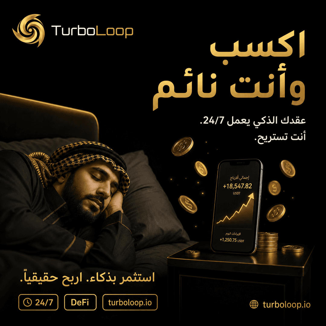 Earn Sleeping — TurboLoop Arabic Banner