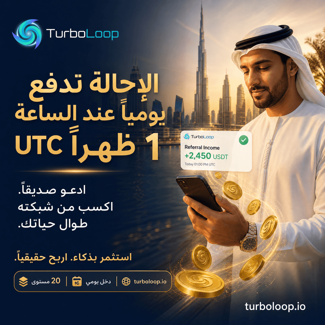 Referral Daily — TurboLoop Arabic Banner