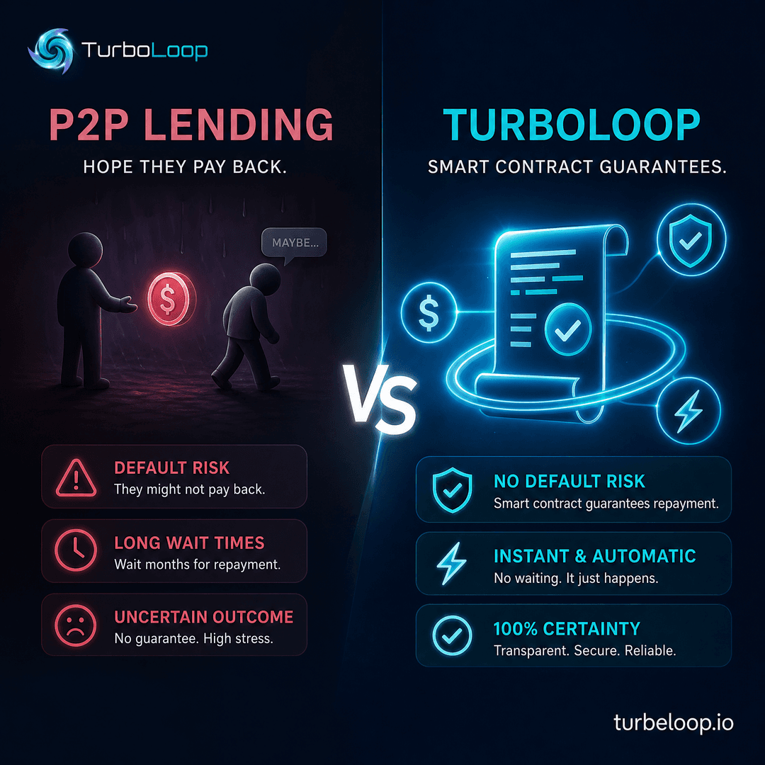 TurboLoop vs traditional finance — Compare Turboloop Vs P2p Lending
