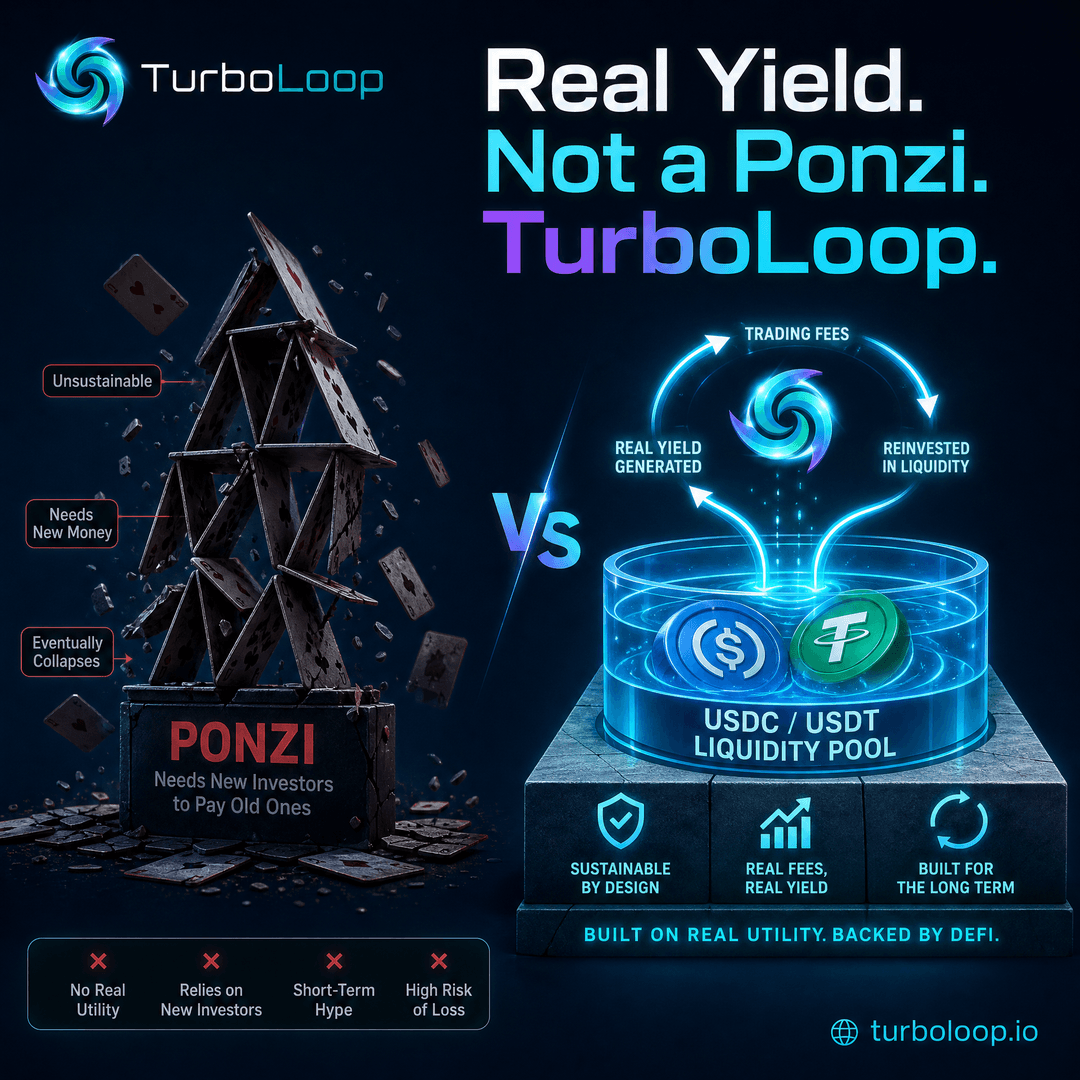 TurboLoop vs traditional finance — Compare Turboloop Vs Ponzi