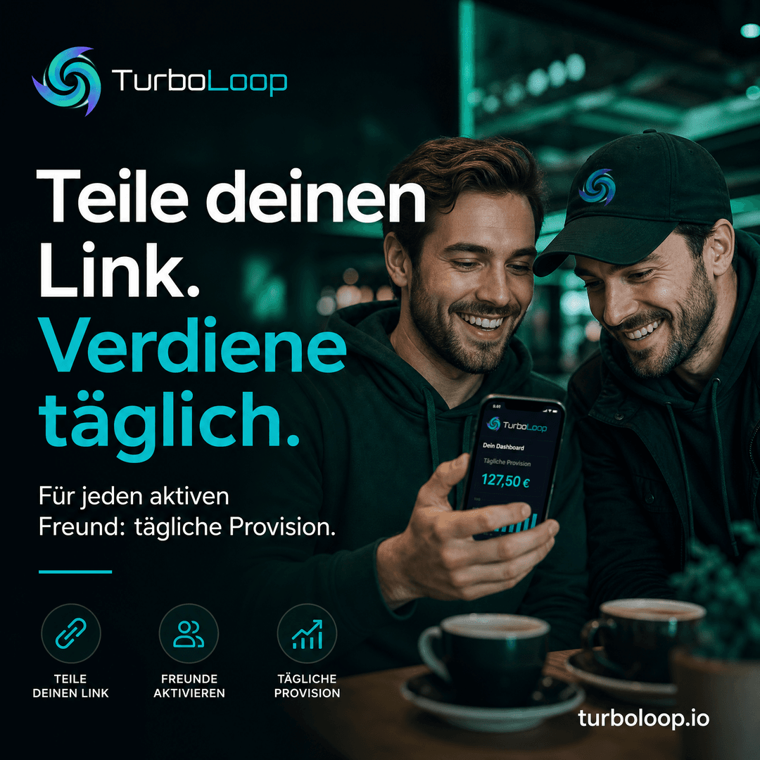 Freunde Einladen — TurboLoop German Banner