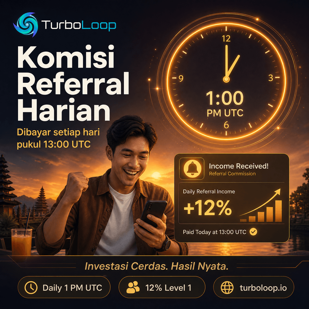 Referral Harian — TurboLoop Indonesian Banner