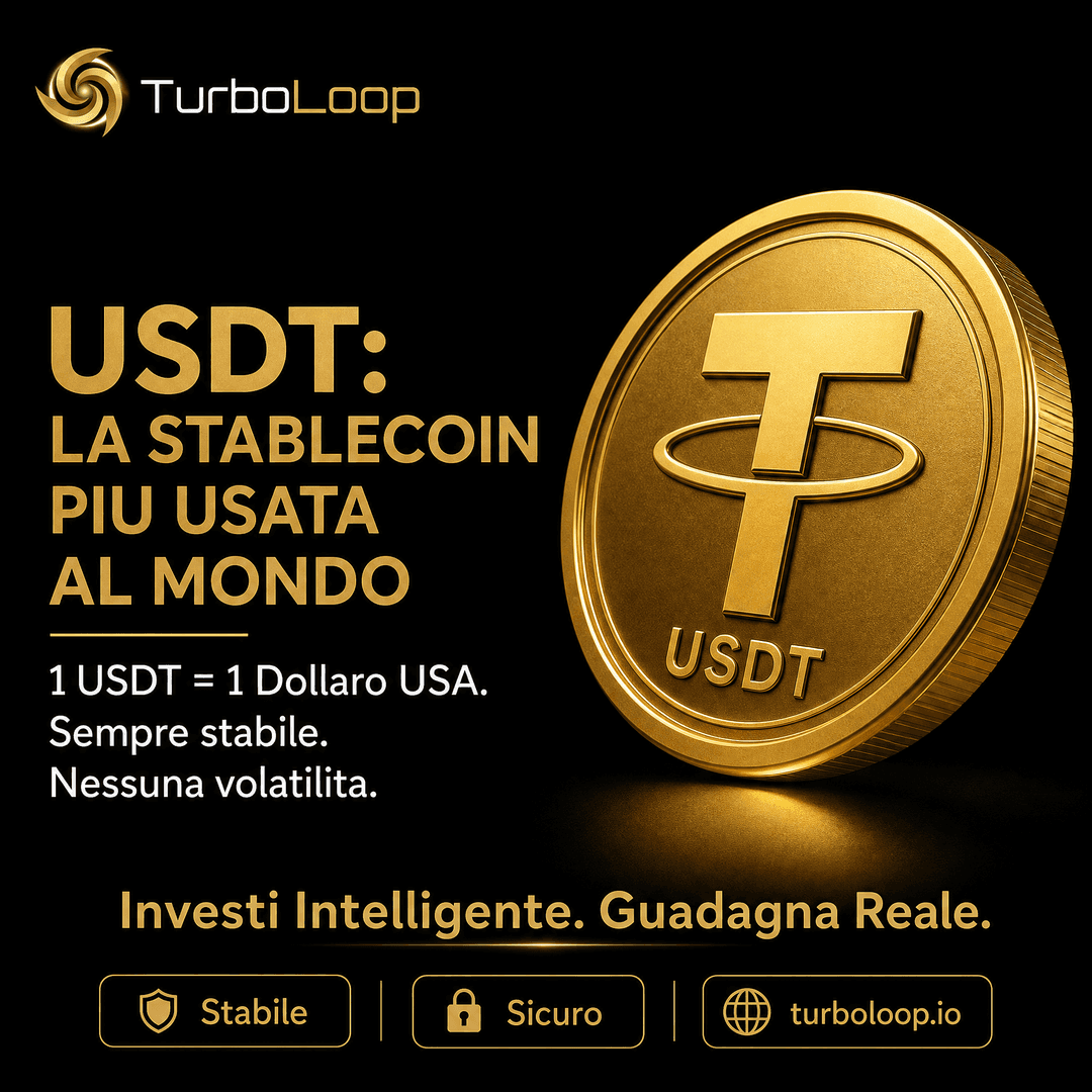 USDT Spiegato โ TurboLoop Italian Banner