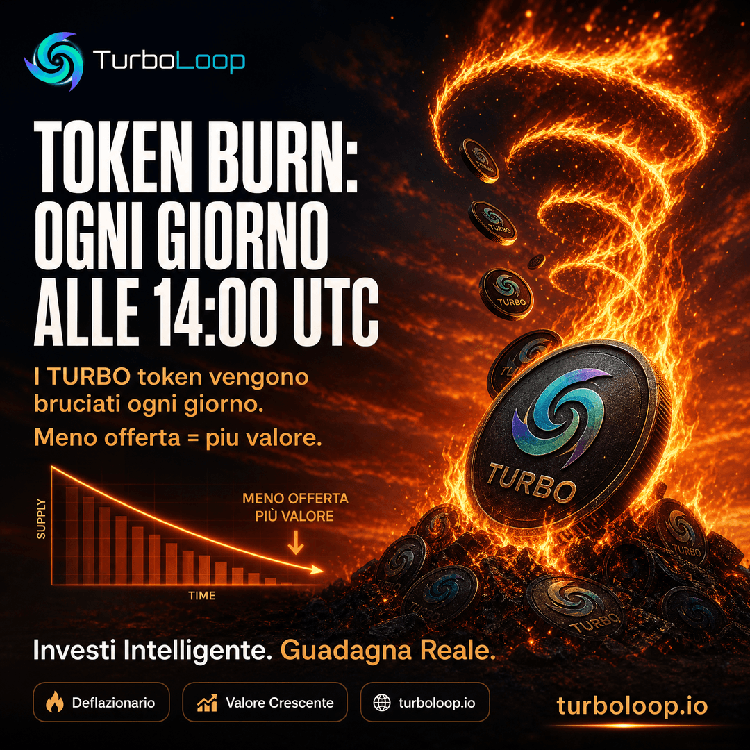 Token Burn Spiegato โ TurboLoop Italian Banner