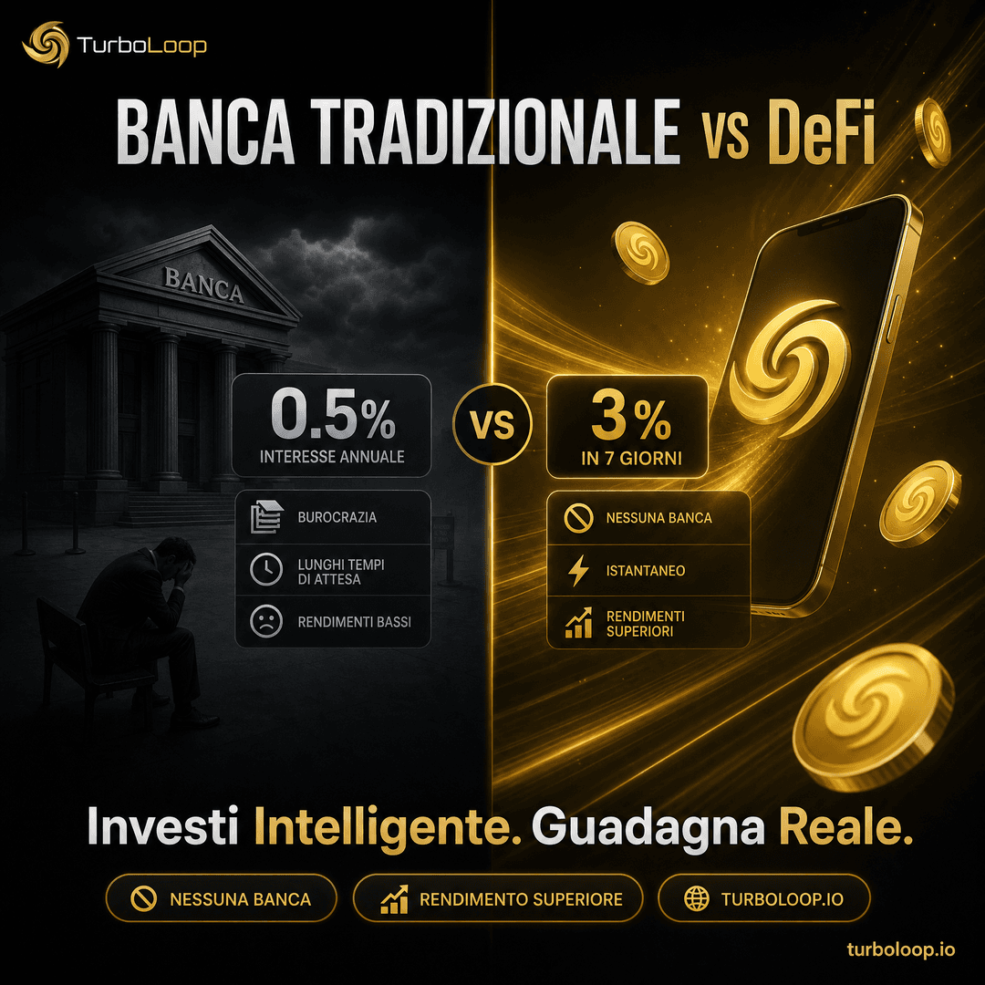 DeFi Vs Banca โ TurboLoop Italian Banner