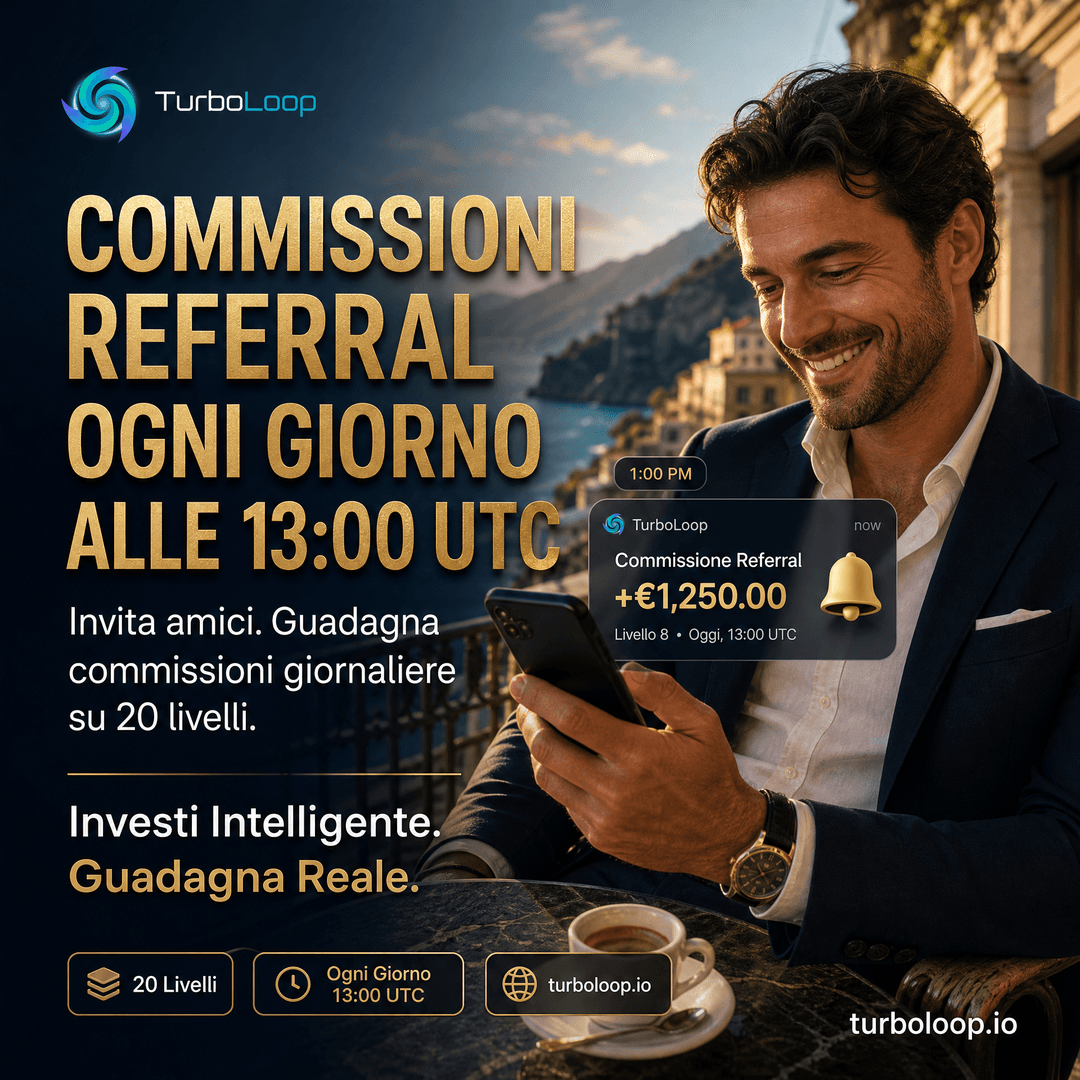 Referral Giornaliero โ TurboLoop Italian Banner