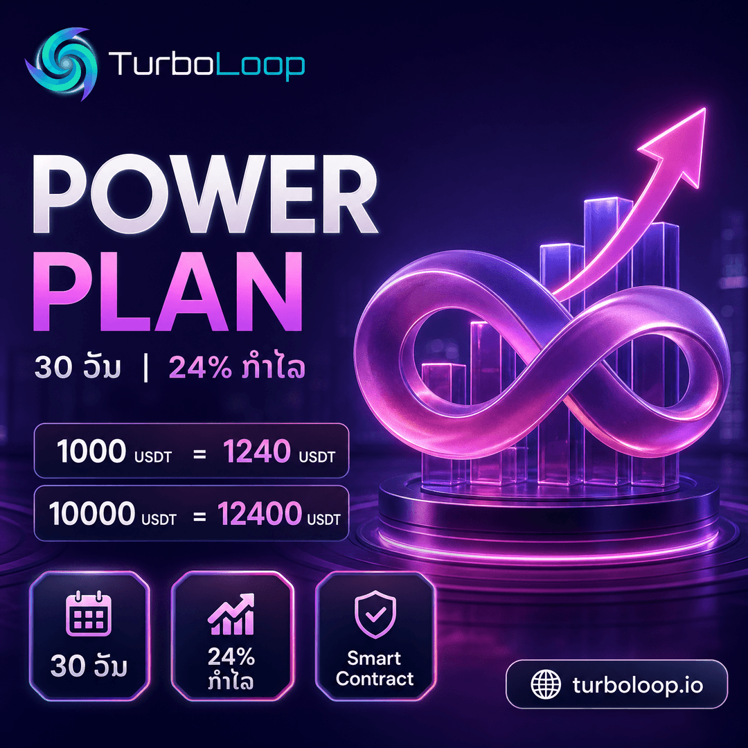 TurboLoop Lao market banner — Power Plan — 30 days, 24% yield at end of term