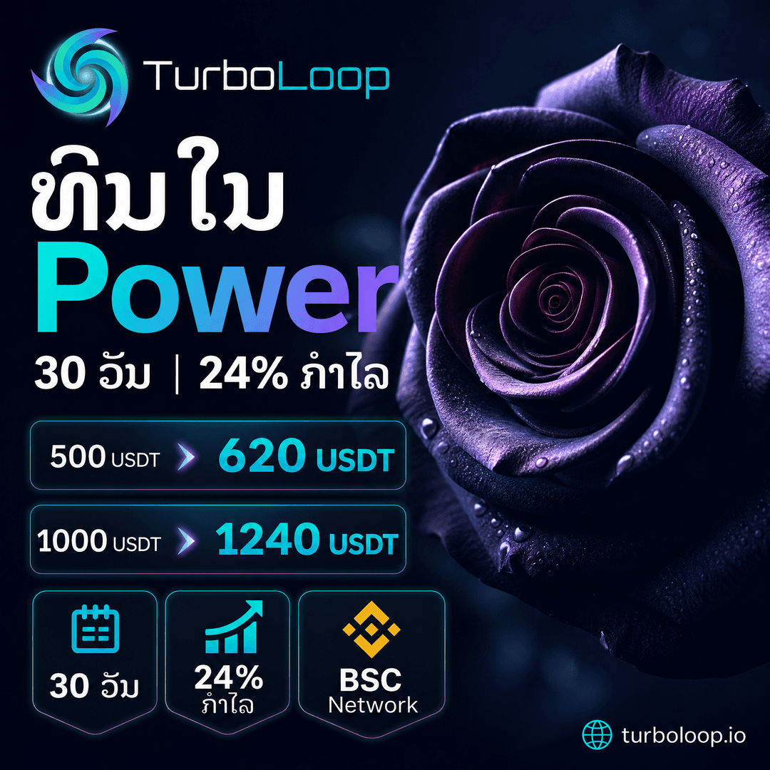 TurboLoop Lao market banner — Power Plan — 30 days, 24% yield at end of term