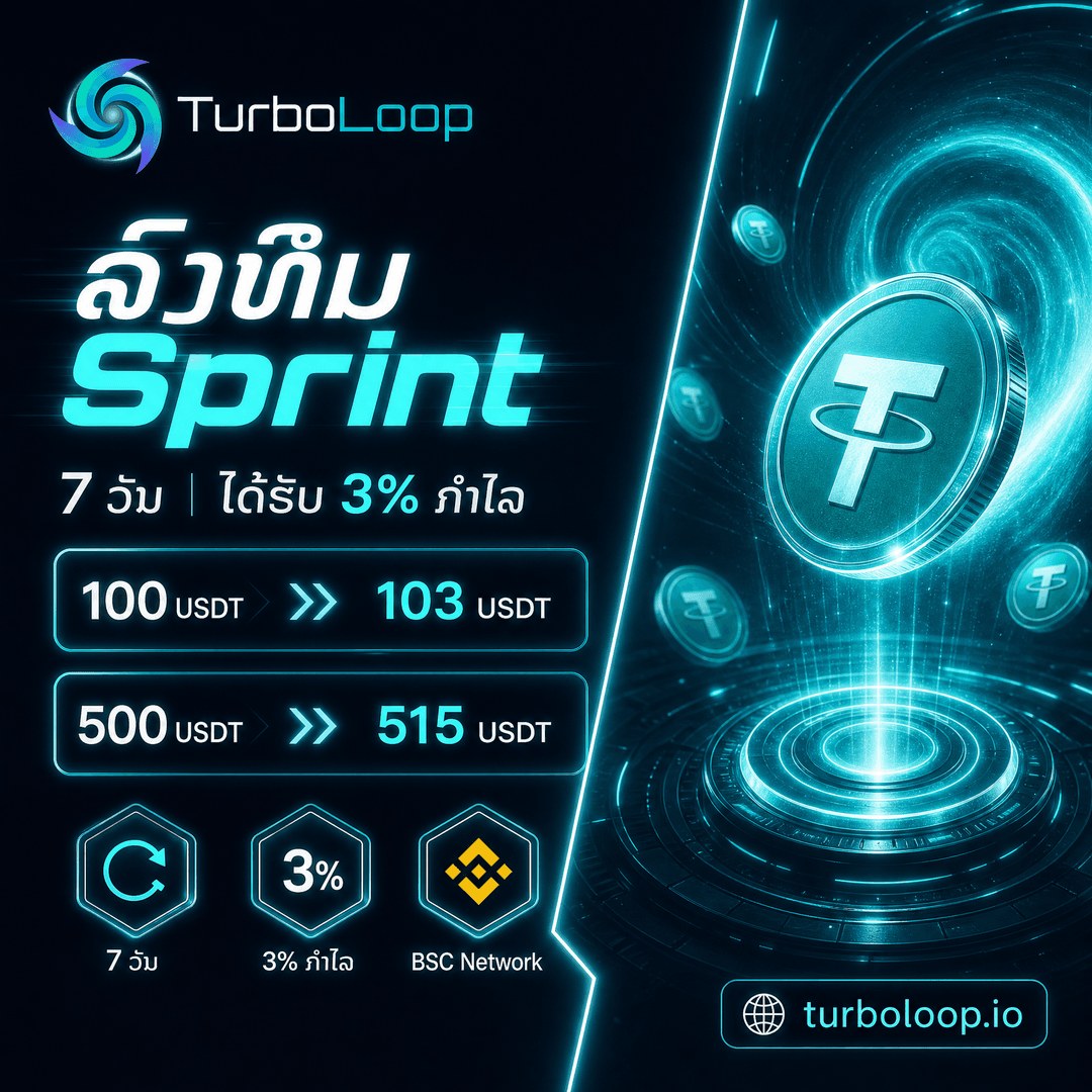 TurboLoop Lao market banner — Sprint Plan — 7 days, 3% yield at end of term