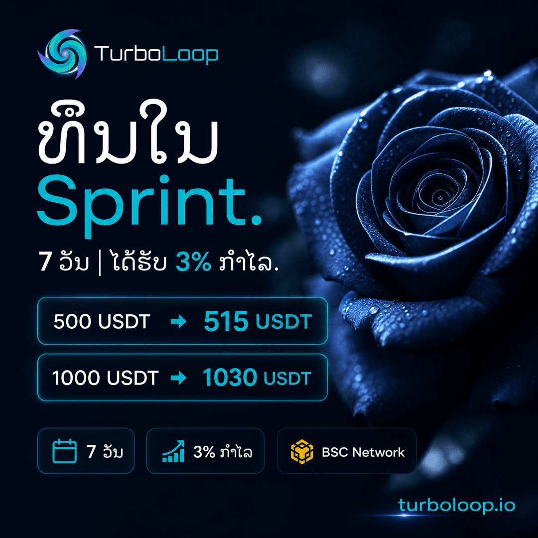 TurboLoop Lao market banner — Sprint Plan — 7 days, 3% yield at end of term