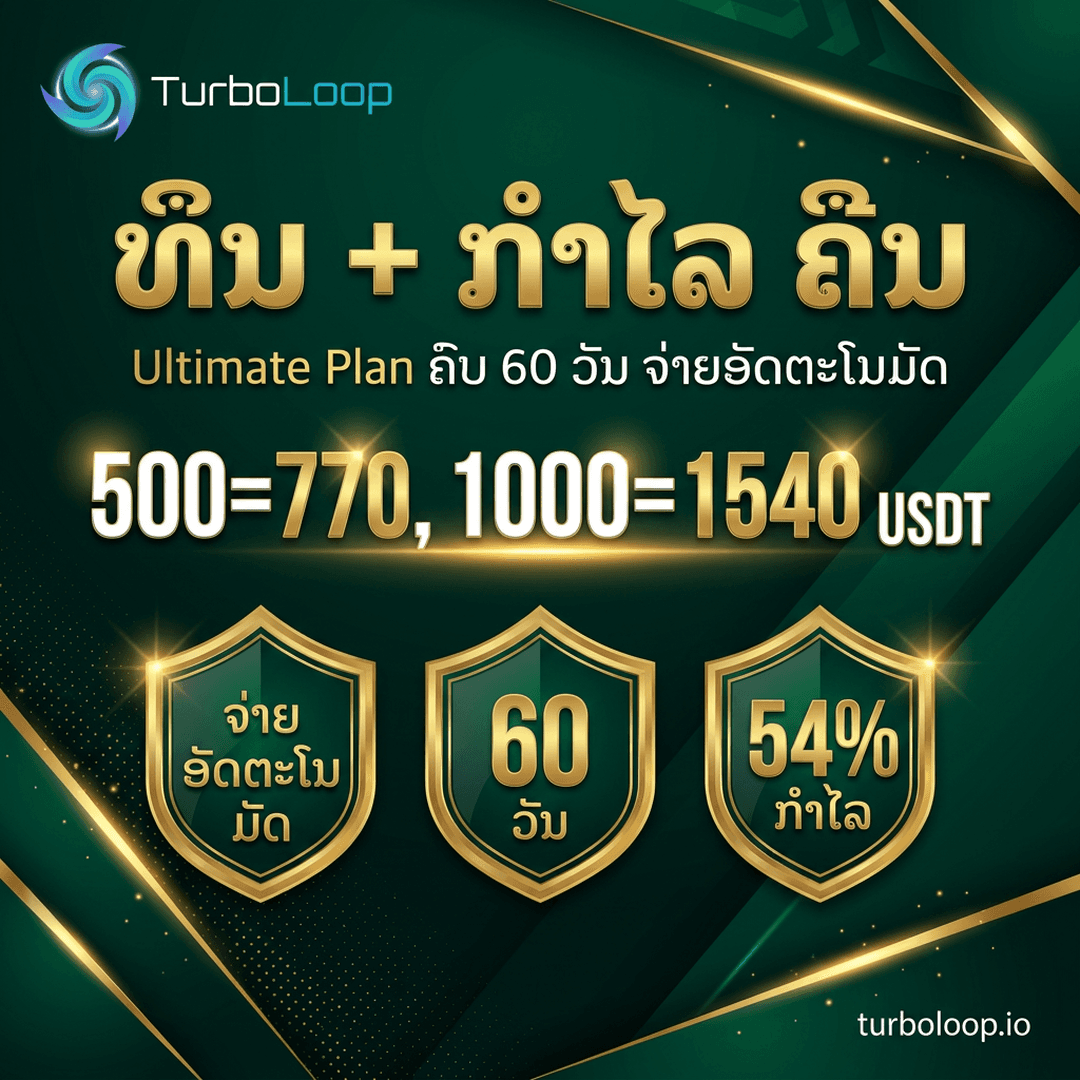 TurboLoop Lao market banner — Ultimate Plan — 60 days, 54% yield at end of term