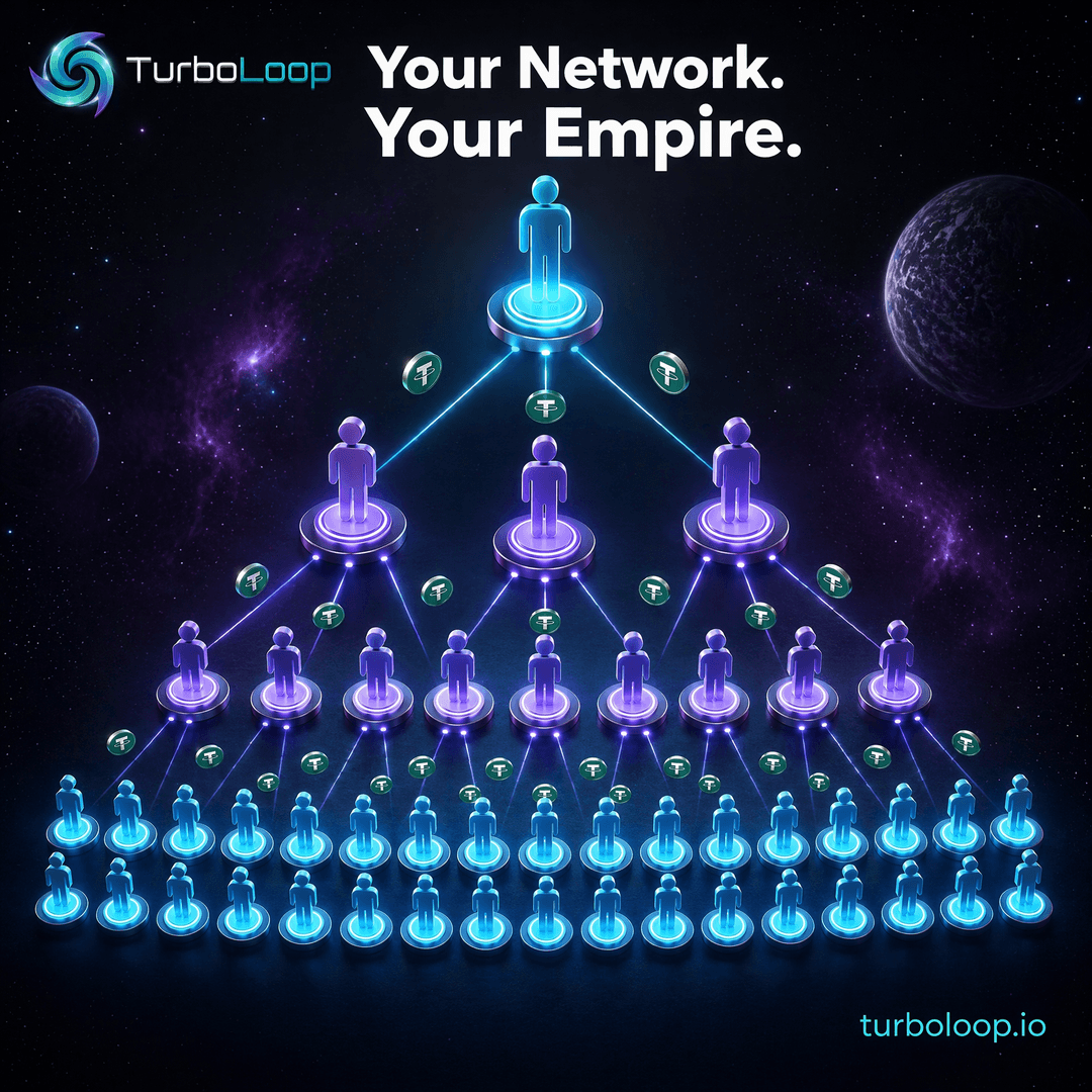 TurboLoop 20-level referral system — Referral Network Tree