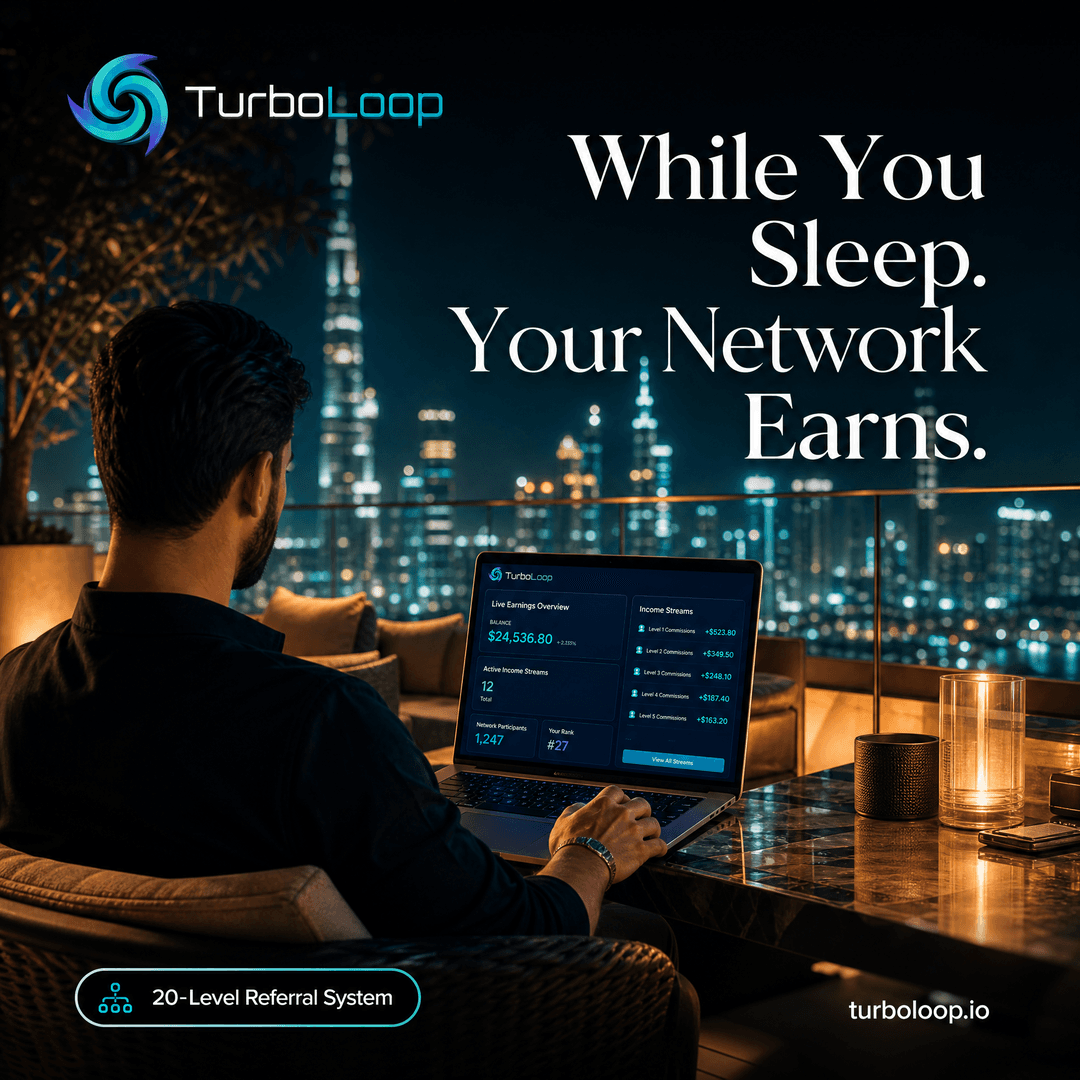 TurboLoop 20-level referral system — Referral Passive Income Streams
