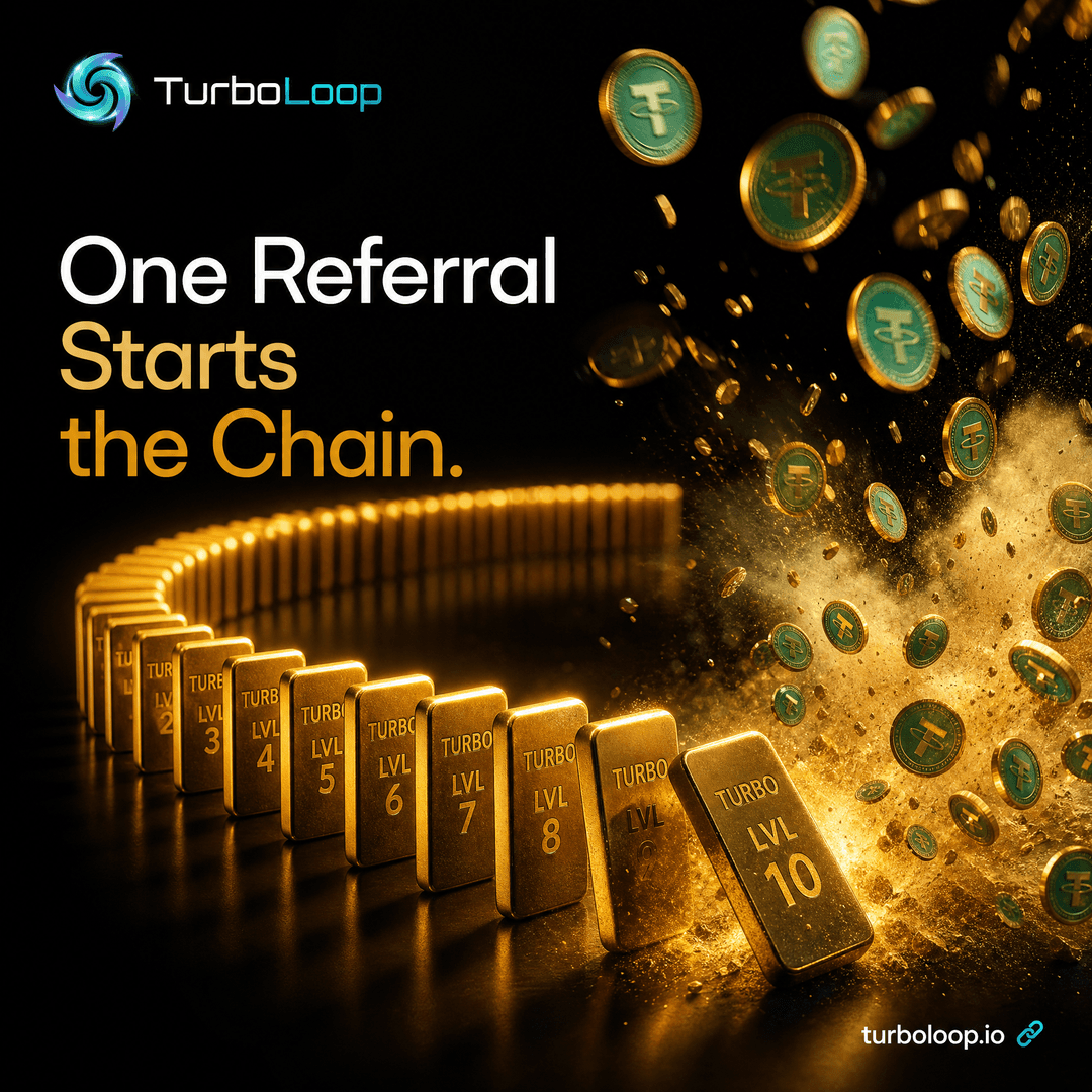 TurboLoop 20-level referral system — Referral Domino Effect