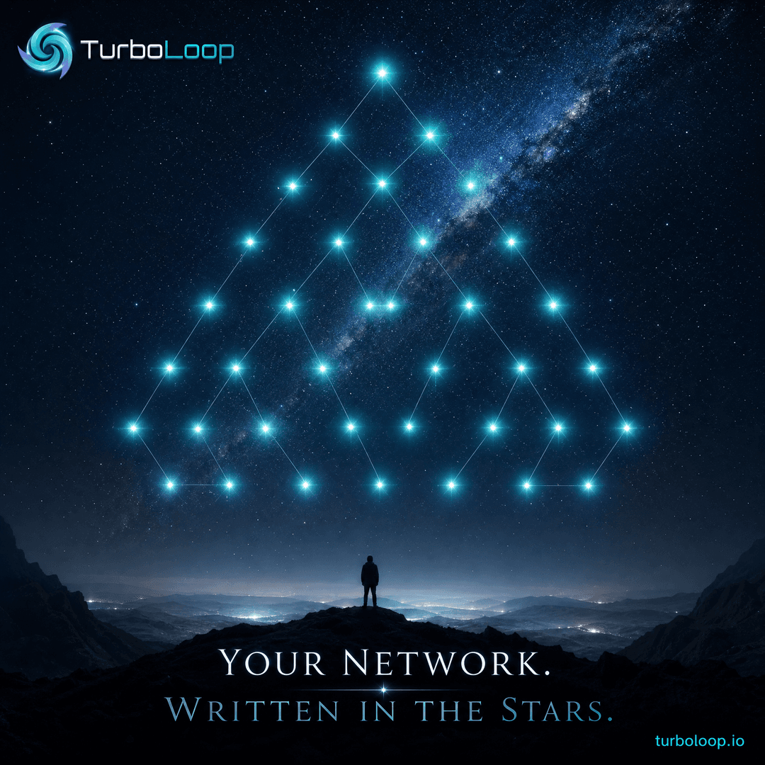 TurboLoop 20-level referral system — Referral Constellation Map