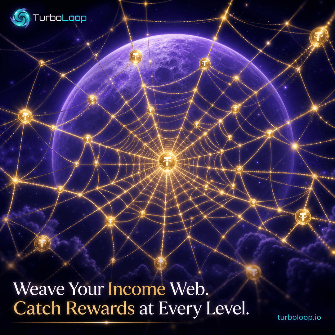 TurboLoop 20-level referral system — Referral Spiderweb Income