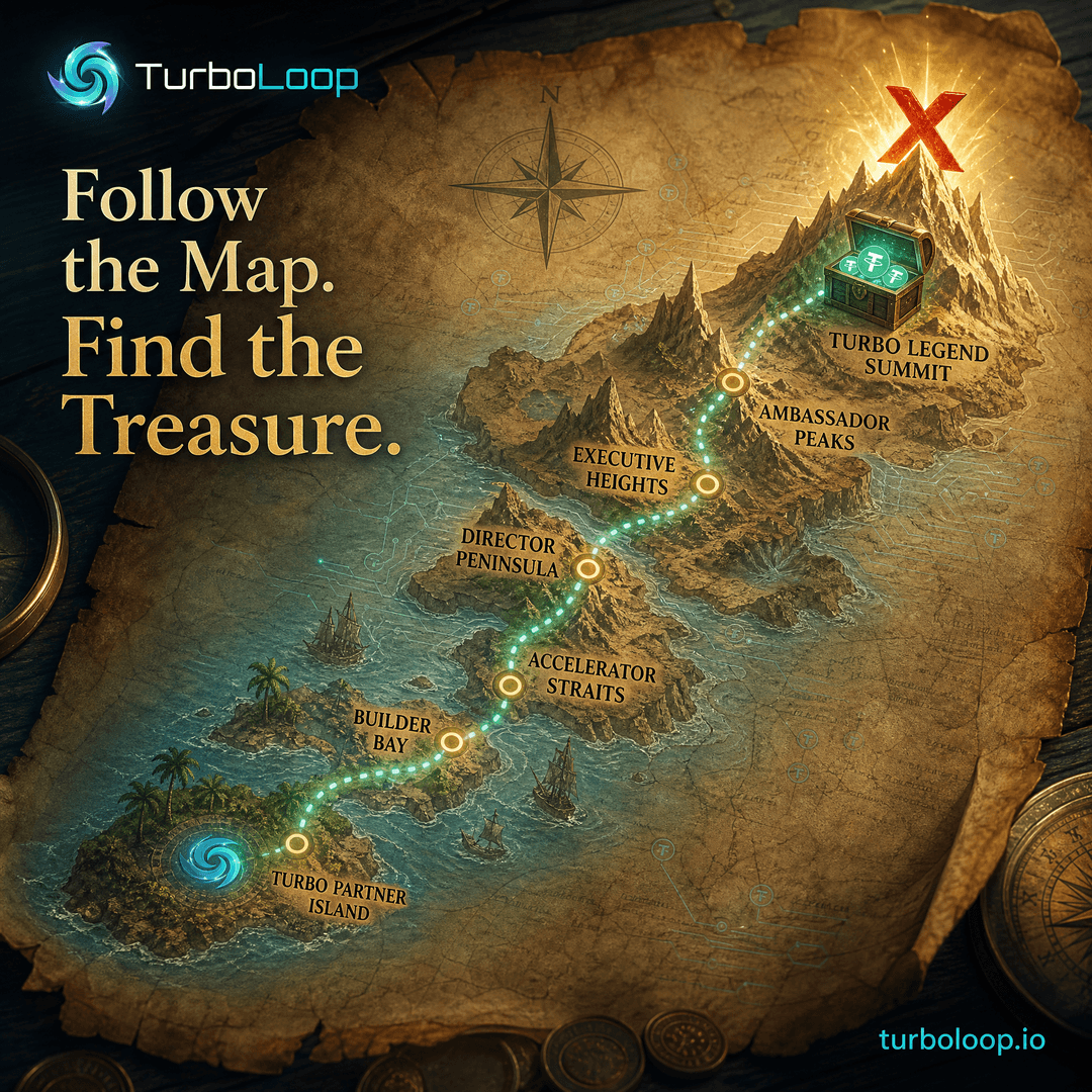 TurboLoop 20-level referral system — Referral Treasure Map