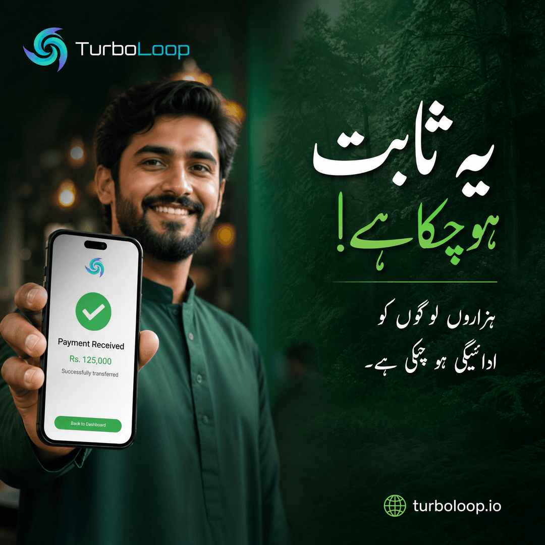 Sabit Ho Chuka — TurboLoop Urdu Banner
