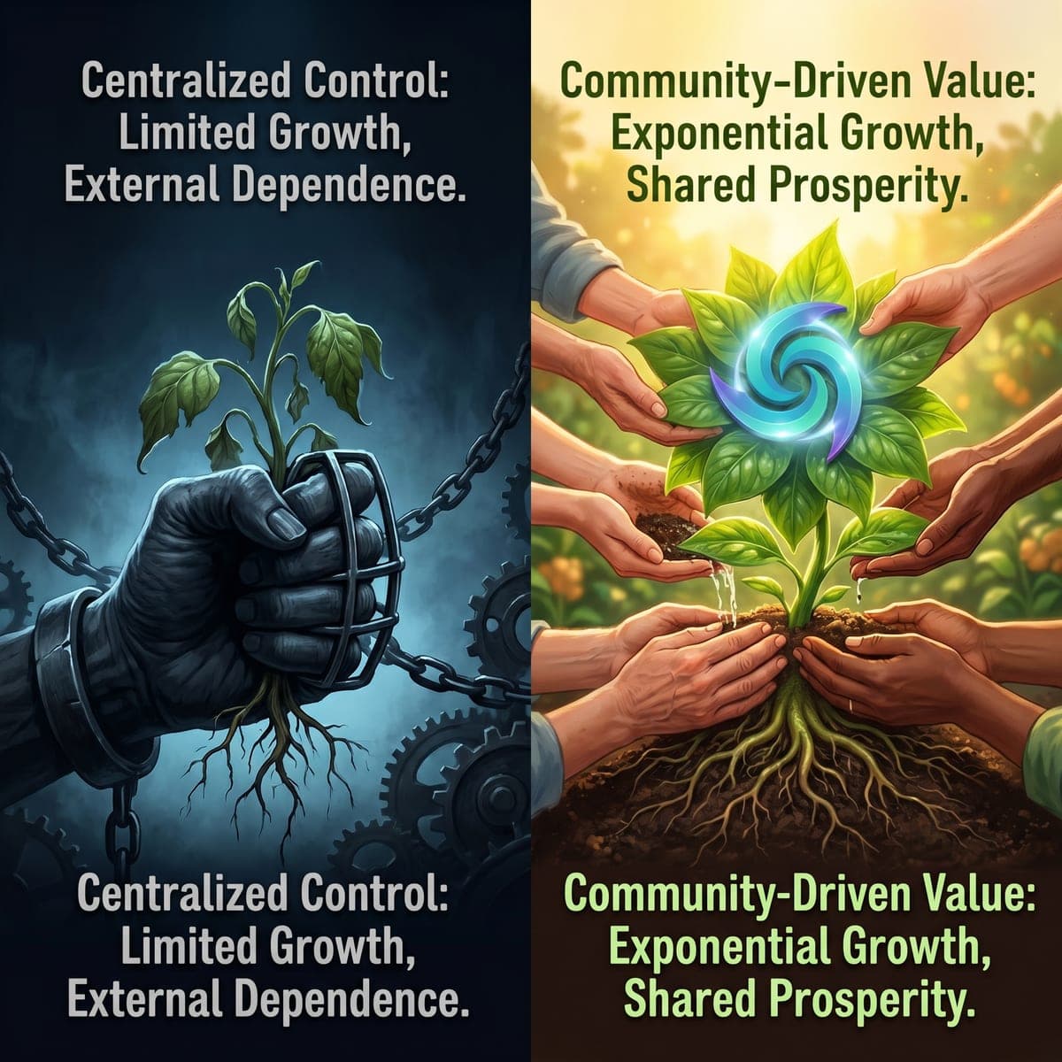 Centralized Control vs. 🤝 Community-Driven Value: Where Does Your Money Grow?