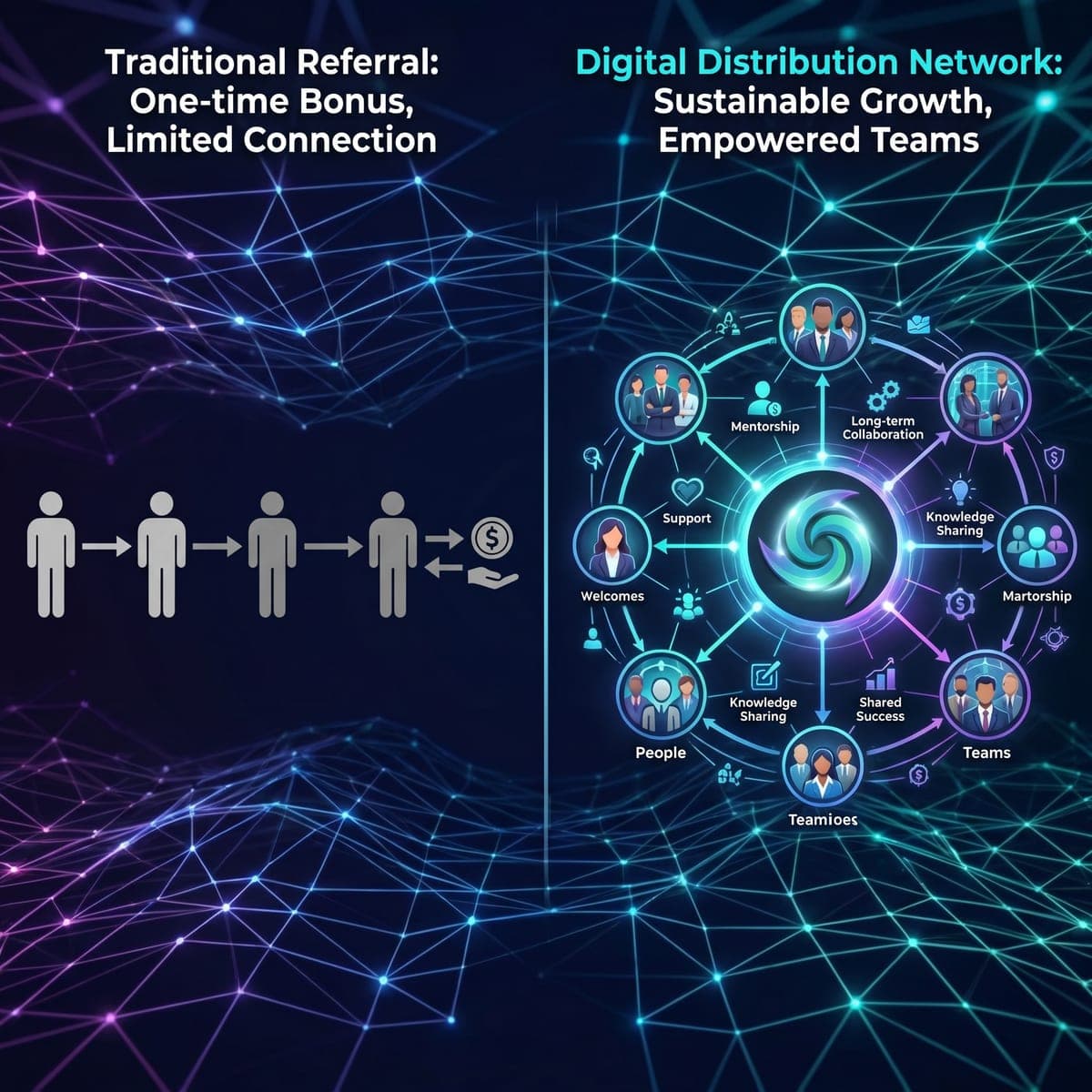Digital Distribution Network: Building Teams, Not Just Referrals!