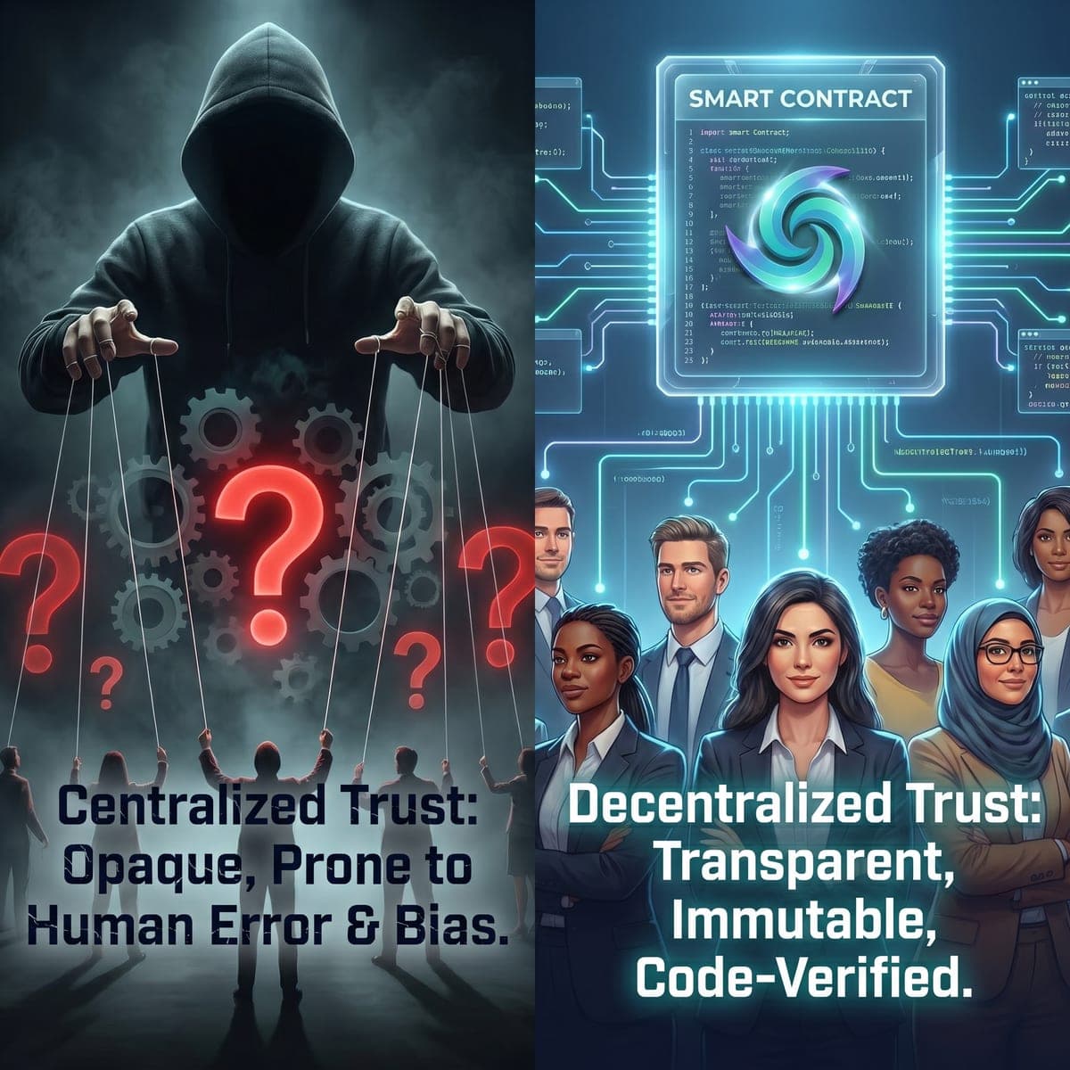 Centralized Trust vs. 🛡️ Decentralized Trust: Where Does Your Faith Lie?
