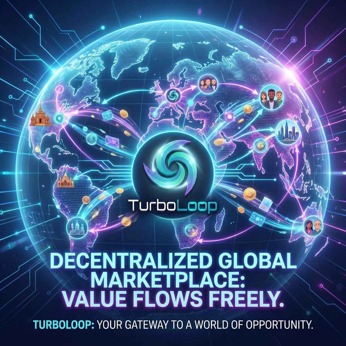 Decentralized Global Marketplace: Value Flows Freely!
