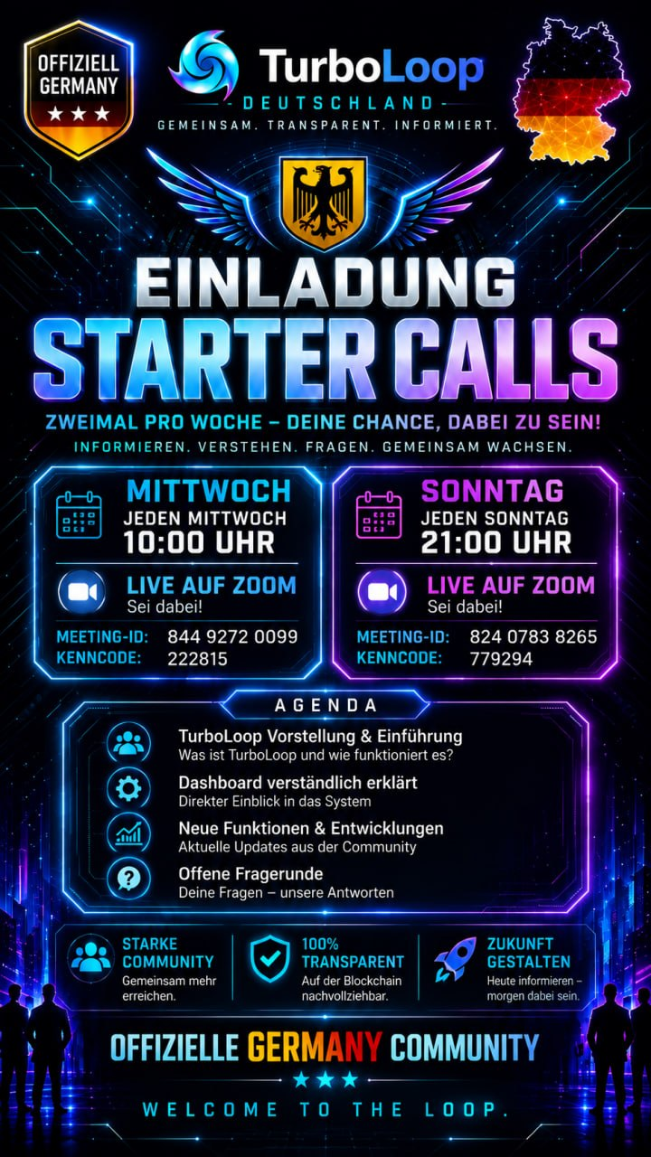TurboLoop Deutschland — Einladung zu den offiziellen Community-Starter Calls